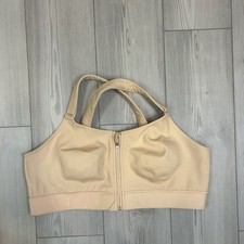 SHEFIT Ultimate Sports Bra High Impact Zip Front Nude Beige Size 4Luxe 110003