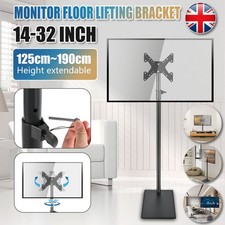 TV Floor Mount Stand 360° Rotatable Height Adjustable Suitable for 14-32" screen