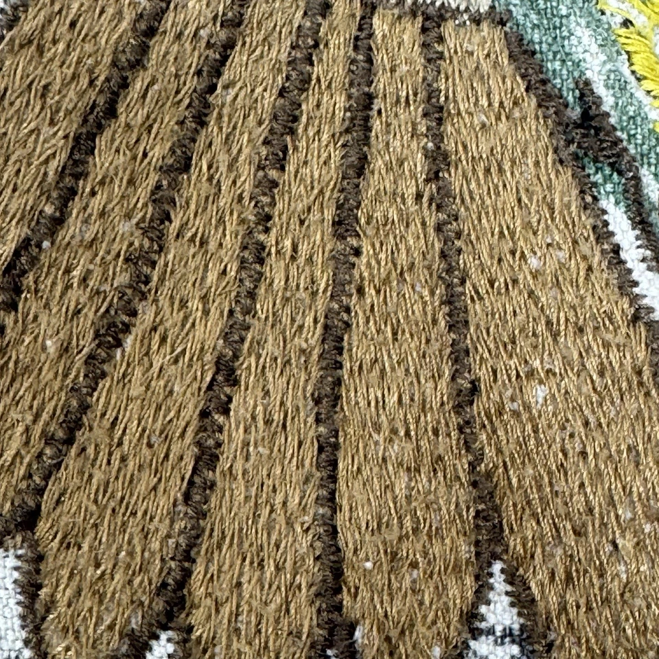 "Funda de almohada Crewel bordada para pájaros jaula verde seda espalda 17"" cuadrada" Foto 4 de 4