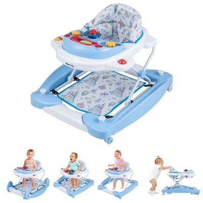 HONEY JOY Baby Walker 6-in- Foldable Baby Walker and Bouncer Combo Infant
