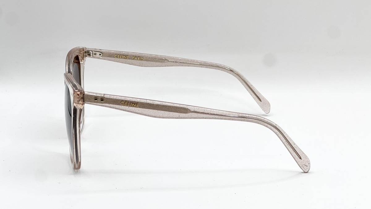 NEW CELINE CL401341 73K WHITE GLITTER AUTHENTIC SUNGLASSES 55-20