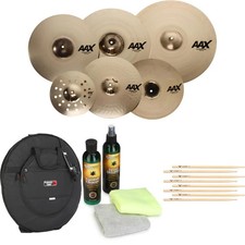 Sabian AAX Praise and Worship Cymbal Set Bundle - 10/14/16/18/21-inch