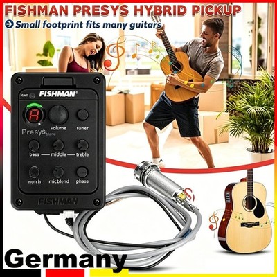 Für Fishman 4-Band 301 EQ Equalizer Akustikgitarre Piezo Tonabnehmer Tuner