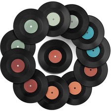 12PCS 7 Inch Fake Blank Vinyl Records, Vintage Vinyl Decorative Records for W...