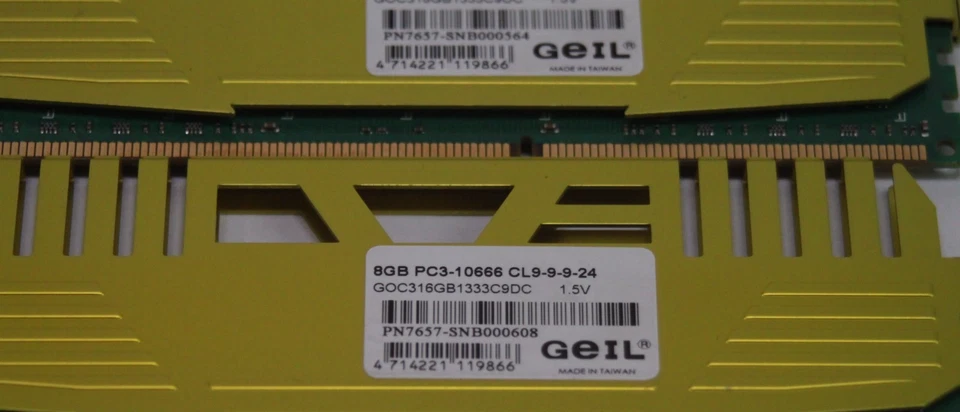 GEIL EVO CORSA 8GBX6 DDR3 1333MHz PC3-10666 1.5V GOC316GB1333C9DC - Image 2 of 2