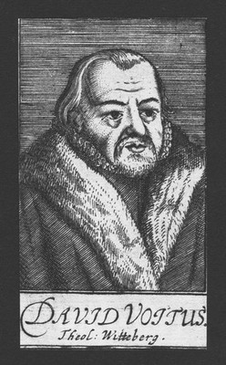 1680 - David Voit Theologe Professor Wittenberg engraving Kupferstich Portrait