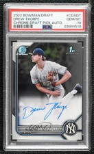 2022 Bowman Draft Chrome Pick Drew Thorpe #CDA-DT PSA 10 GEM MT Auto b7i