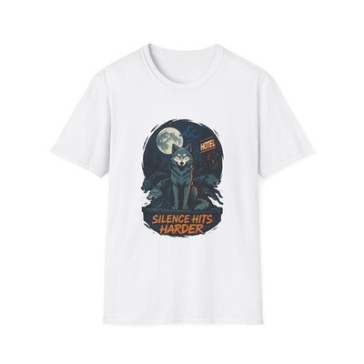 Unisex Softstyle T-Shirt Alpha Wolf Rooftop Moonlight Urban Pack  