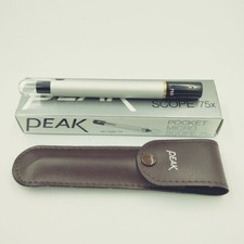 Peak 2001 Pocket Microscope 75X Magnification 1.09mm Field of View 12.4 x 123mm