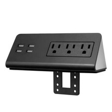 Desk Power Strip with 4 USB Ports  3 Outlets for business trip, home, office