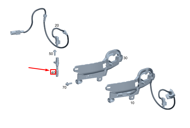 Neu MERCEDES-BENZ GLA H247 Drehzahlsensor vorne A2479051901 Original