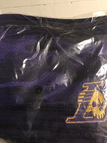 WARREN LOTAS 100% Authentic NBO NWT Size Large LA LAKERS mesh Purple CAMO SHORTS - Picture 5 of 8