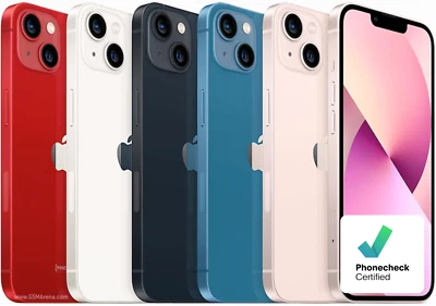Apple iPhone 13 128GB/256GB/512GB - Unlocked - 100% Battery - All Colors - Fair
