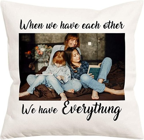 Personalise Cushion Cover Text Photo Supper Luxury Best Quality Soft white - Picture 5 of 7