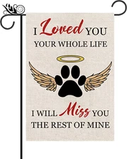Memorial Garden Flag Vertical Double Sided Dog Paw Outdoor Yard Decoration 12.5
