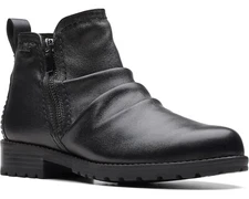 Clarks Aspra Walk Waterproof Womens Ankle Boots Black Leather 26175203 w/o-box