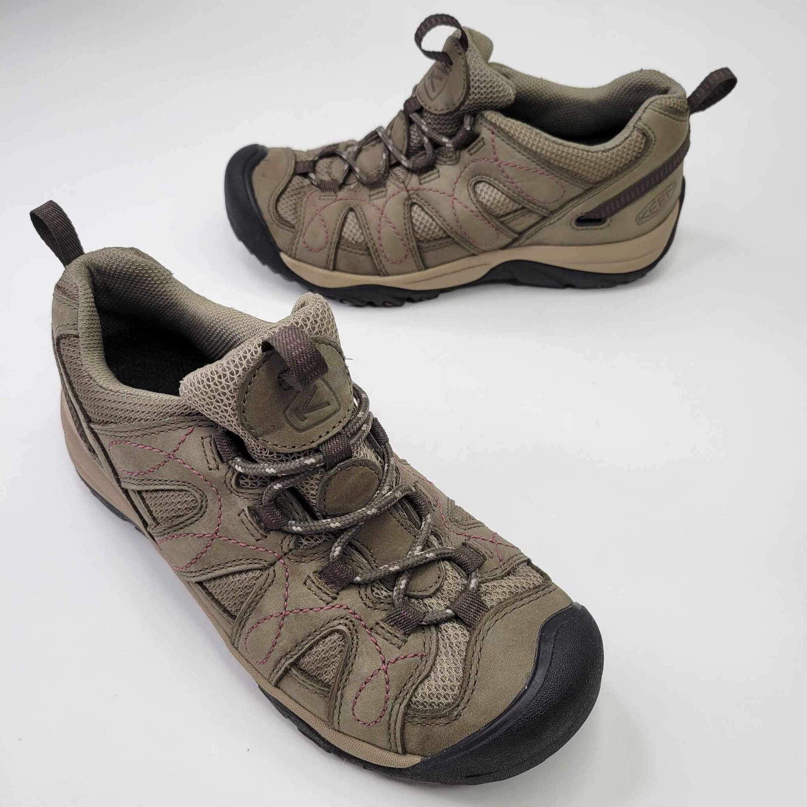 Sneakers da trekking KEEN da donna Voyageur marroni da campeggio taglia 7 5 pelle