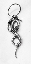 Alchemy Gothic Silver Dragon Earring E171