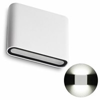 Led AußEnwandleuchte Twee Weiß IP54 - Wandstrahler Up Down 8W Neutralweiß 230V