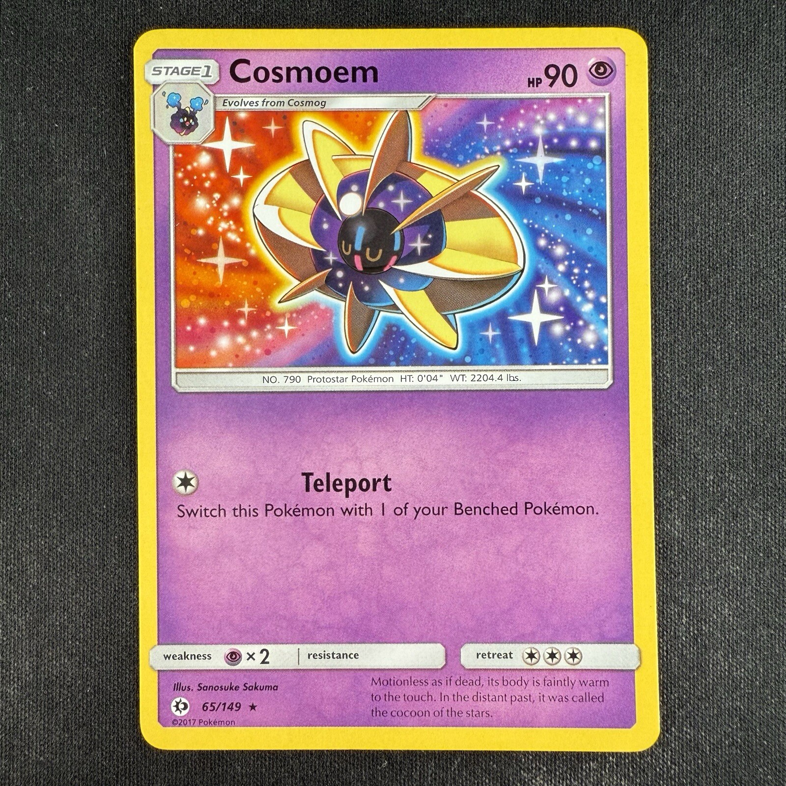 Pokemon TCG Cosmoem 65/149 Sun & Moon Base Set Rare Regular Non Holo Card