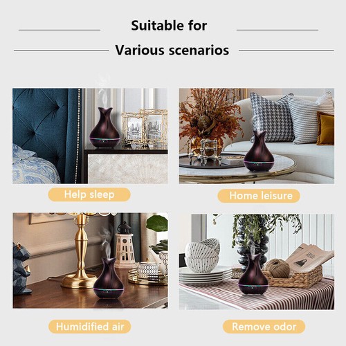 LED Aroma Aromatherapy Diffuser Essential Oil Ultrasonic Air Humidifier Purifier - Picture 6 of 8