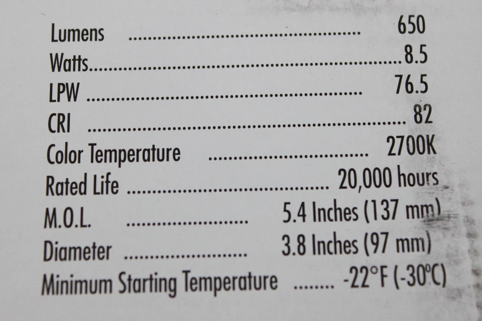 (12) TCP (65W) 8.5W LED 2700K Soft White BR30 Flood 650 Lumens Light Bulbs NEW - Image 3 of 3