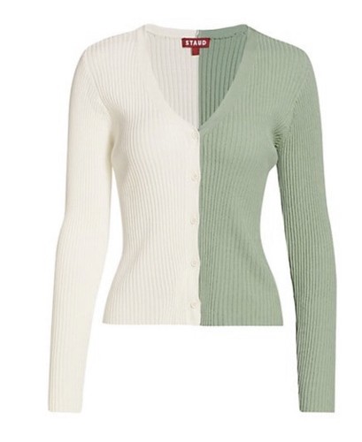 staud Shoko Cargo Colorblock Cardigan 