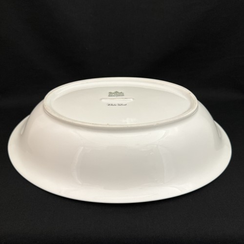 Rosenthal Blanco Terciopelo Dorado Ovalado Cuenco para Servir, 10.5" Largo Baviera Alemania - Imagen 3 de 6