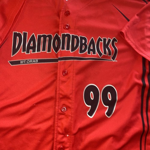 Diamond Backs Red & Black 2xL Baseball Jersey Dry Fit, Fair Condition Look Pics - Picture 2 of 9
