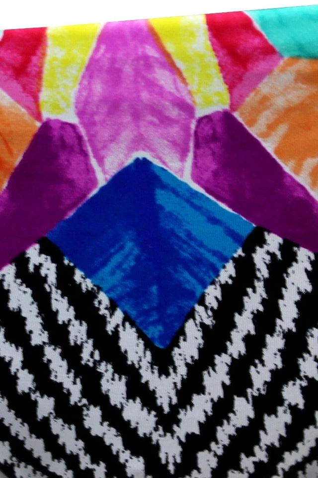 Parte inferior de bikini hipster con estampado de plumas multicolor Bar III para mujer talla M Foto 4 de 4