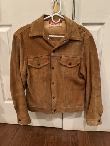 Chaqueta E Grande de Colección Años 50 Años 60 Levi's Cuero Gamuza Talla Pequeña - Imagen 1 de 6