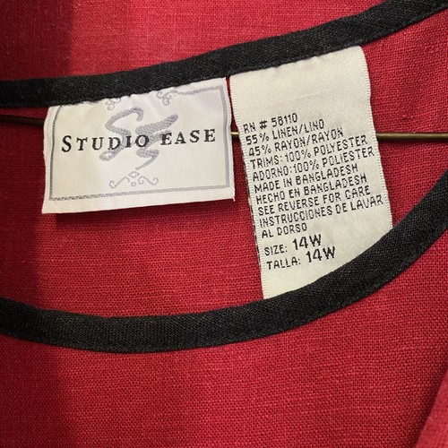 Vintage Studio Ease Womens Size 14w 2-piece Linen Dress & Jacket Set - Picture 4 of 13