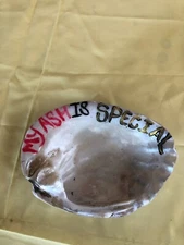 Real oyster shell ashtray