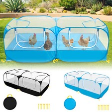 Chicken Run Coop Collapsible Small Animal Playpen With Detachable Bottom
