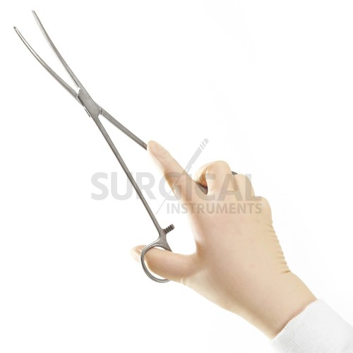 Juego de 2 fórceps de hemostato Pean Rochester 12" recto y curvo grado alemán - Imagen 5 de 7