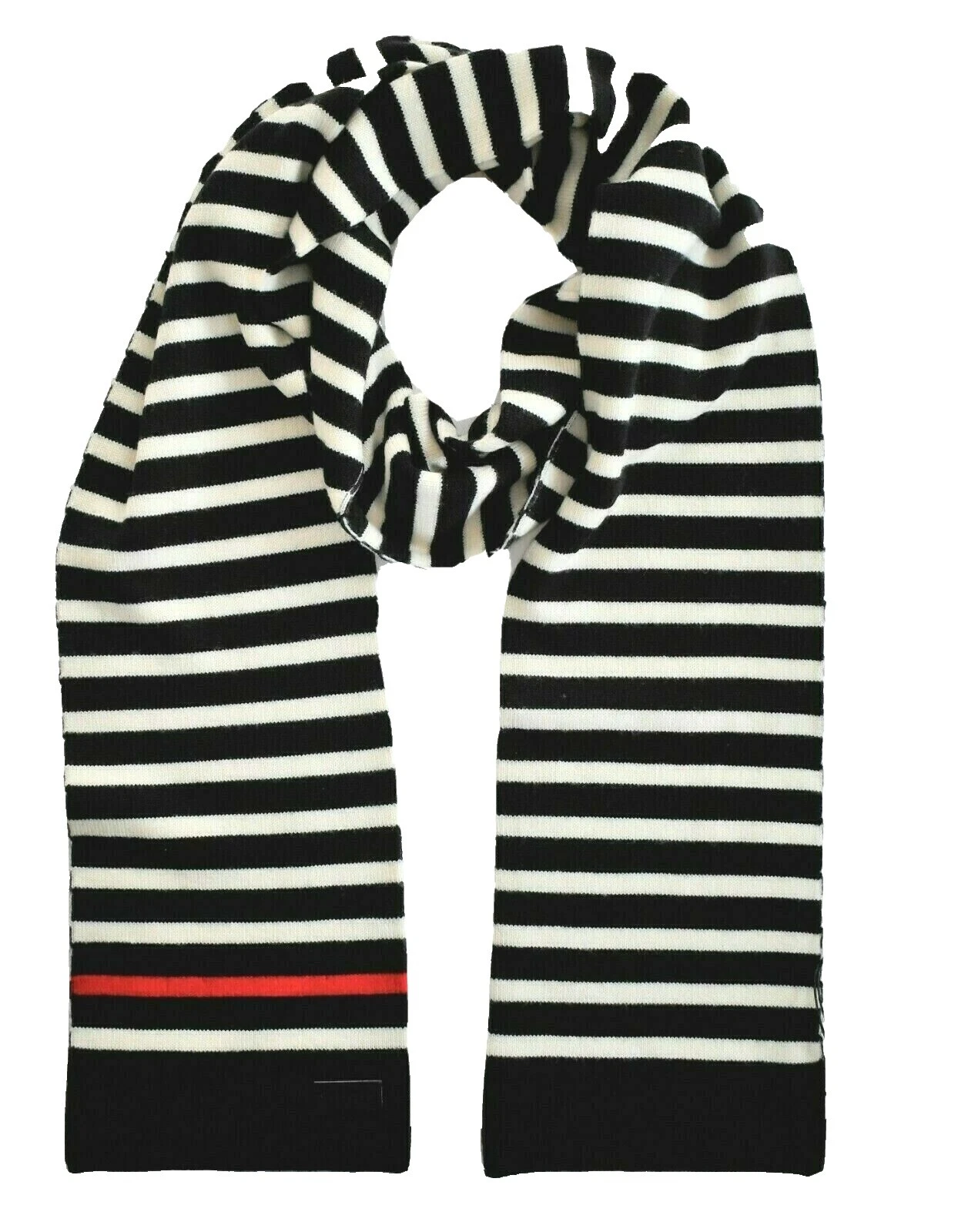 Bufandas de Lana a rayas Negro 100% para De hombre