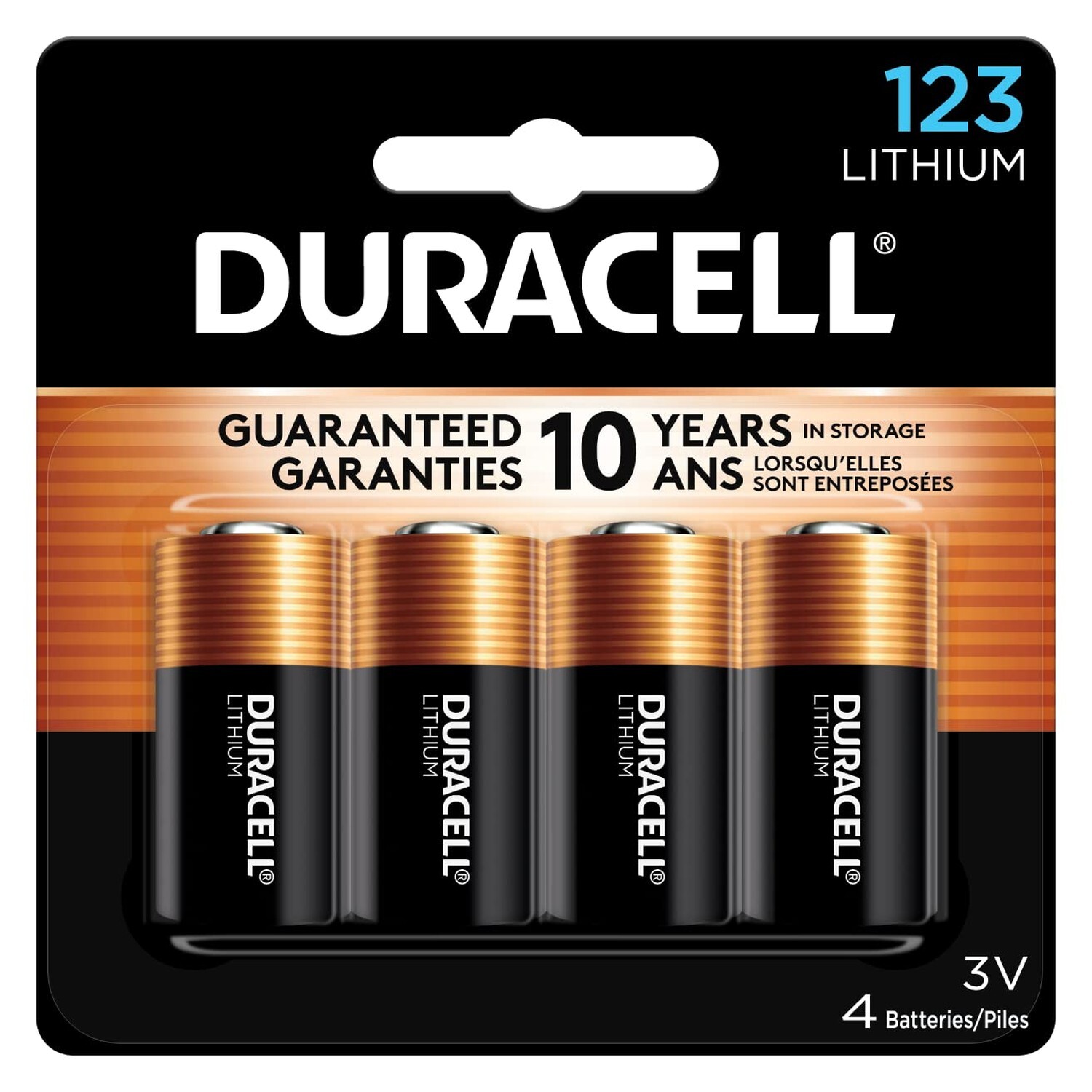 Duracell 123 Lithium Battery, 4 Count (Pack of 1), 123 3 Volt High Power Lith...
