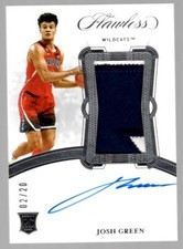 Josh Green #/20 On Card Worn Jersey Patch 2020 Flawless Collegiate Dallas