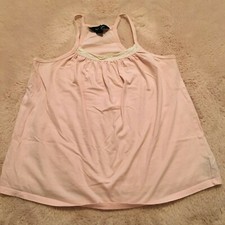girls light pink ralph lauren tank top with lace detail, excellent condition