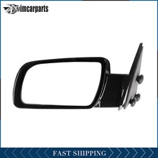 Lh Driver For 1988-98 Gmc Chevy Pickup Truck Side View Mirror Manual Fold Black