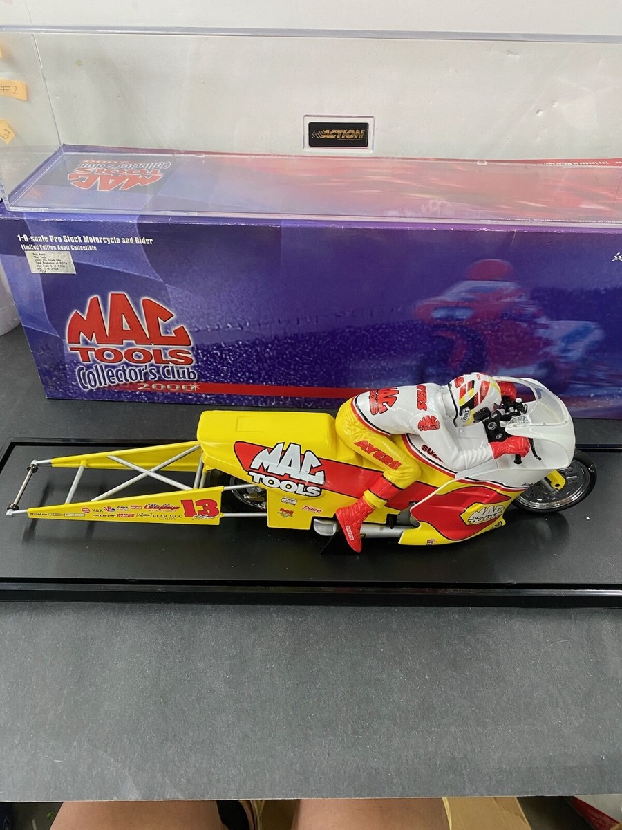 MAC TOOLS RON AYERS 2000 PRO STOCK SUZUKI MOTORCYCLE NHRA ACTION 1
