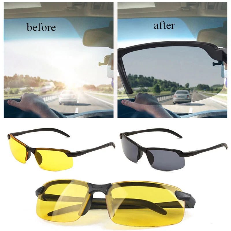 Sunglasses Driving Day Night Glasses Polarized Anti-UV Night Vision Eyewear