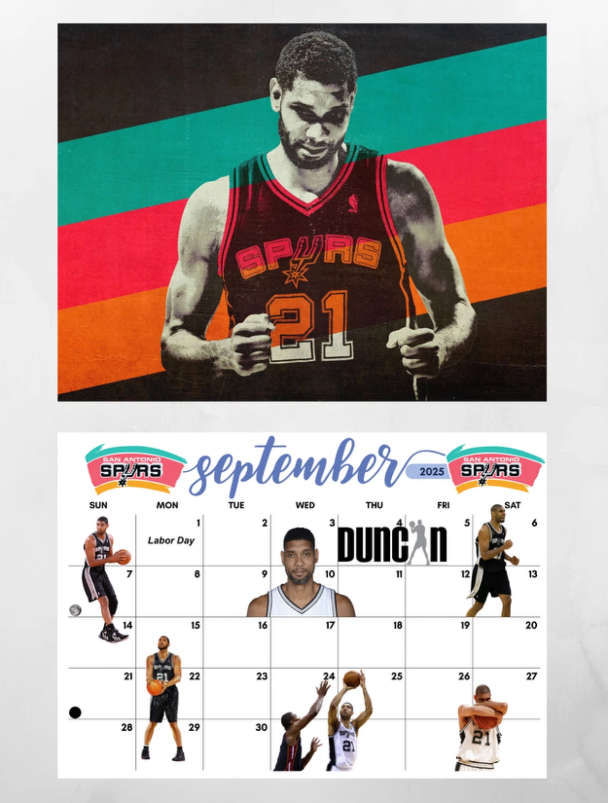 NBA Legends Wall Calendar 2026