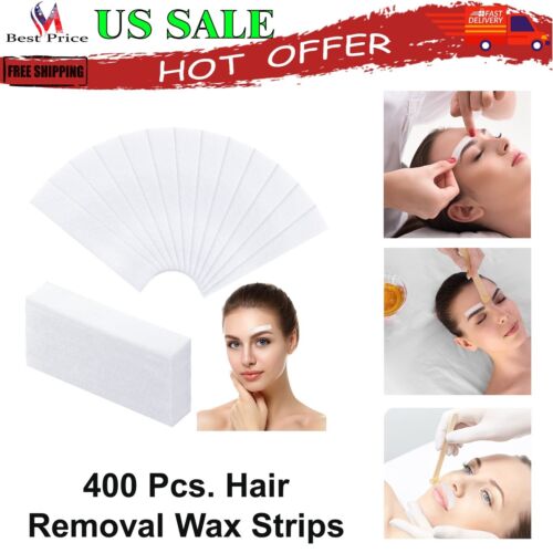 400 Pieces Eyebrows Wax Strip Hair Removal Waxing Paper Facial For Man And  Woman 74170048681 | eBay
