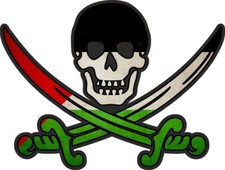 Pirate Sticker Jack Rackham Calico Flag Country PS Palestine