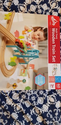 multi track wooden train set