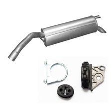 Endschalldämpfer Auspuff für Chrysler (Lancia) Delta  Fiat Bravo II +Montagesatz