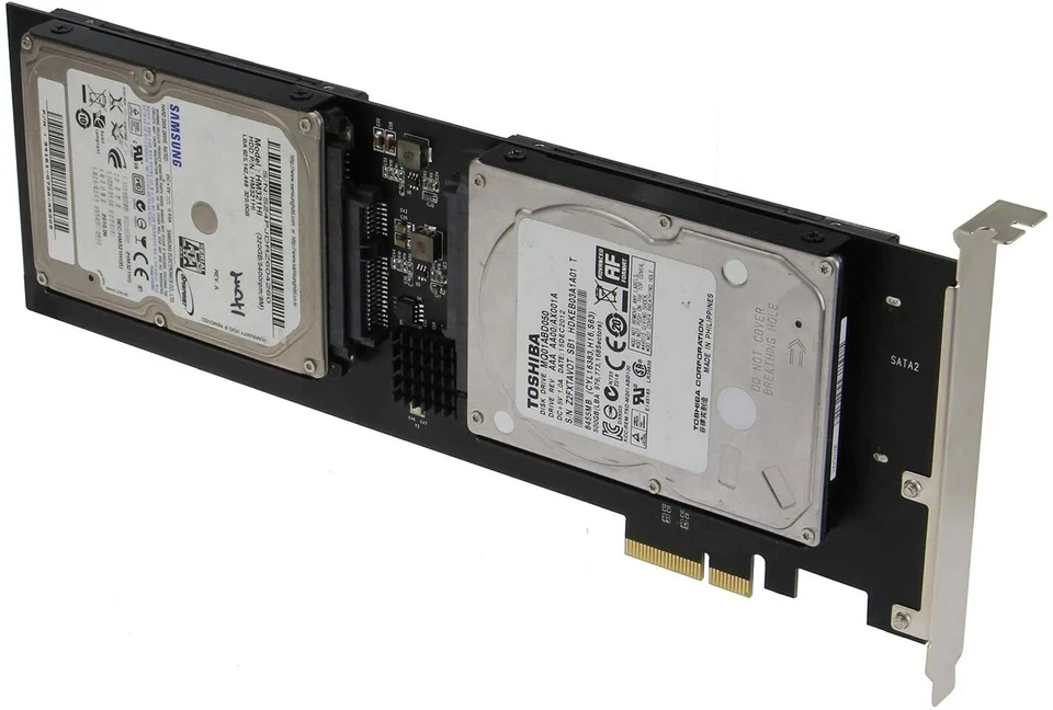 Sedna - PCIe 4X - Quad 2.5 Inch SATA SSD RAID Controller Card (RAID 0/1/10)  - Image 2 of 4