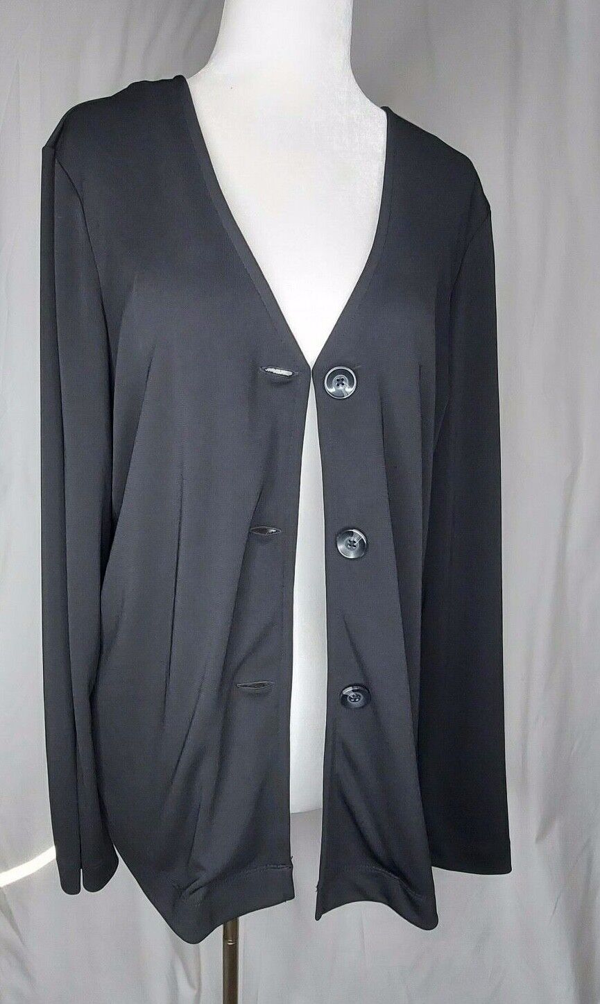 ENNOY BUTTON CARDIGAN BLACK