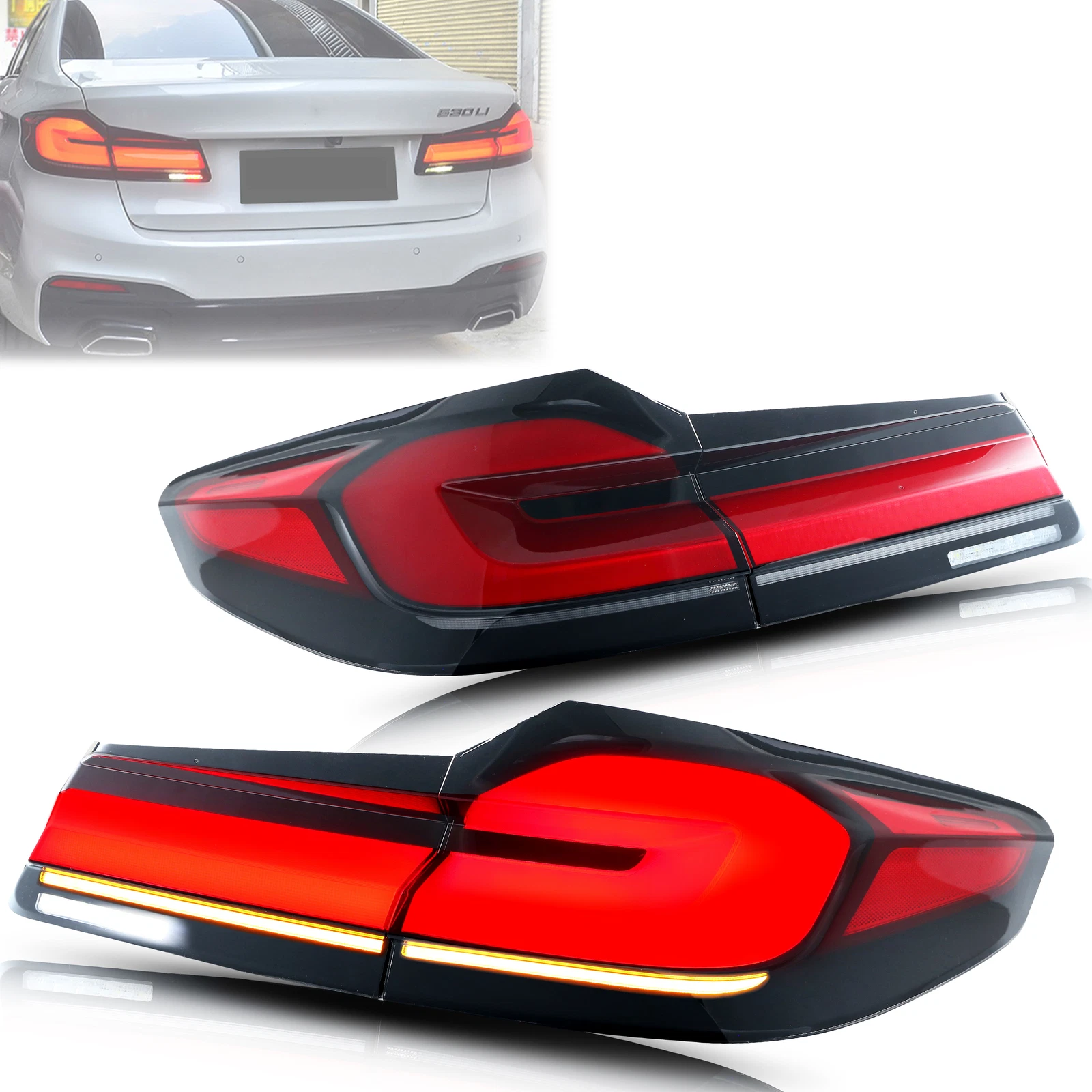 LED LCI Tail Lights For BMW G30 M5 F90 5 Series 2017-2020 Sequential Tail Light